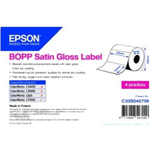 Epson C33S045709 ColourWorks C7500 BOPP Satin Gloss Die-cut Label Roll (102mm x 152mm, 960 Labels)